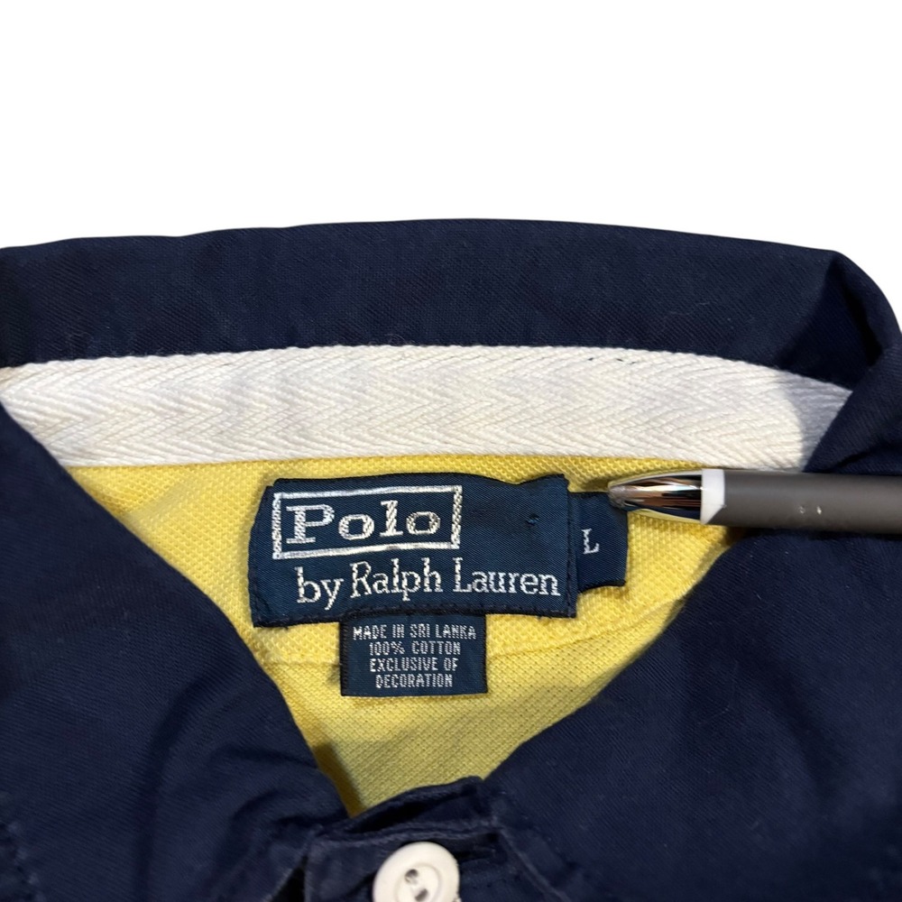 Polo Ralph‎ Lauren Mens Yellow Third Cruiser Squadron Rugby Polo Shirt Size L - Picture 4 of 8